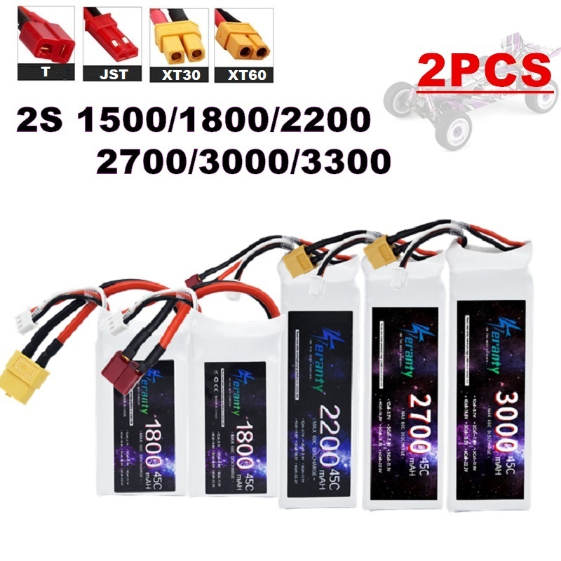 Drone Rcs - 2 buah 7.4V Lipo 2S baterai