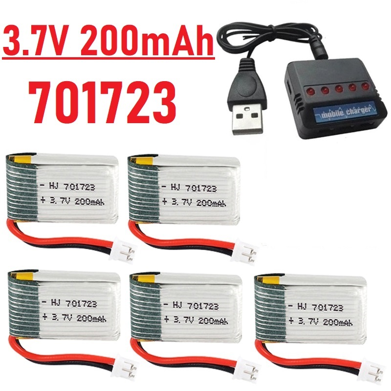Lipo Battery Charger - Peningkatan Baterai 3.7V 200mAh Dengan Pengisi