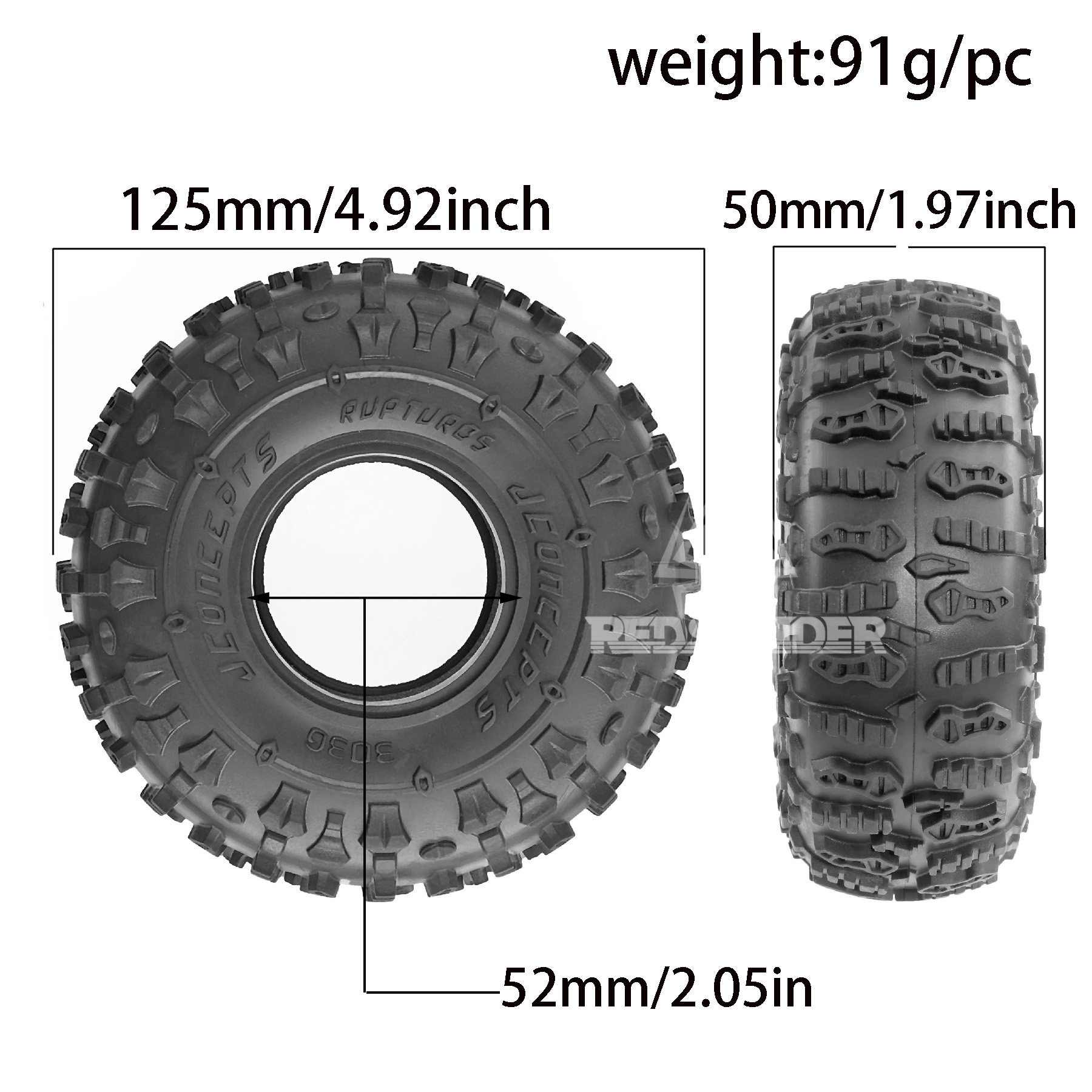 Ban Perayap RC 4 Buah Penggant - Rc Rock Crawler ulasan dan harga