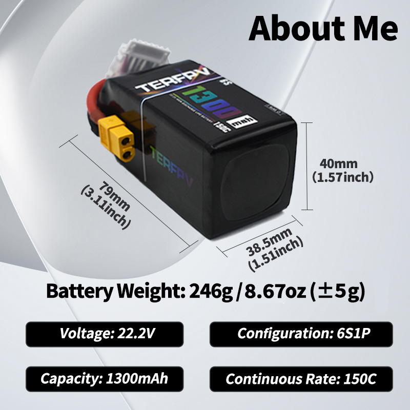 Baterai Lipo TERFPV 6S 22.2V 1 - Drone Rcs ulasan dan harga
