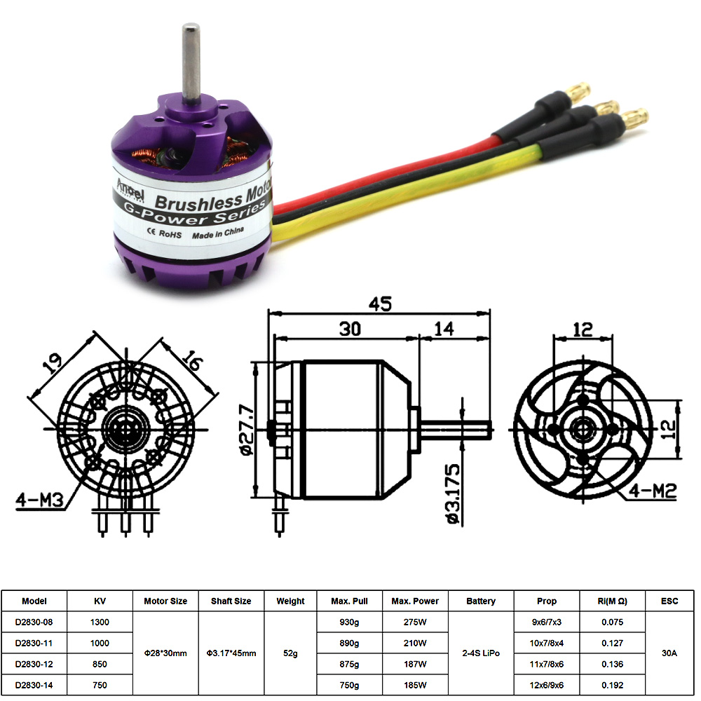 D2830 1300KV 1000KV 850KV 750K - Drone Rcs ulasan dan harga