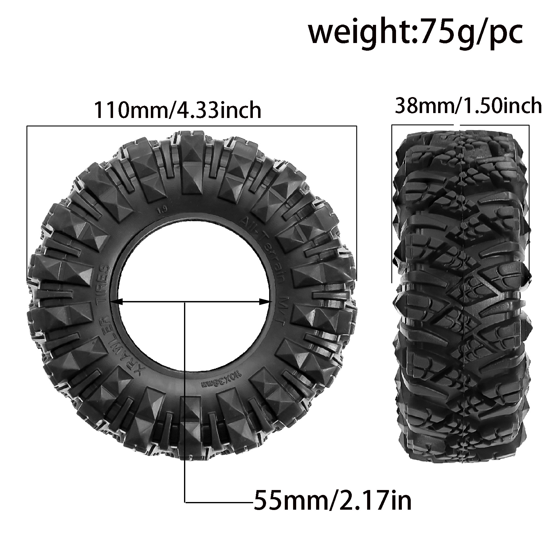 4Pcs Ban Karet Rock Crawler 1. - Rc Rock Crawler ulasan dan harga
