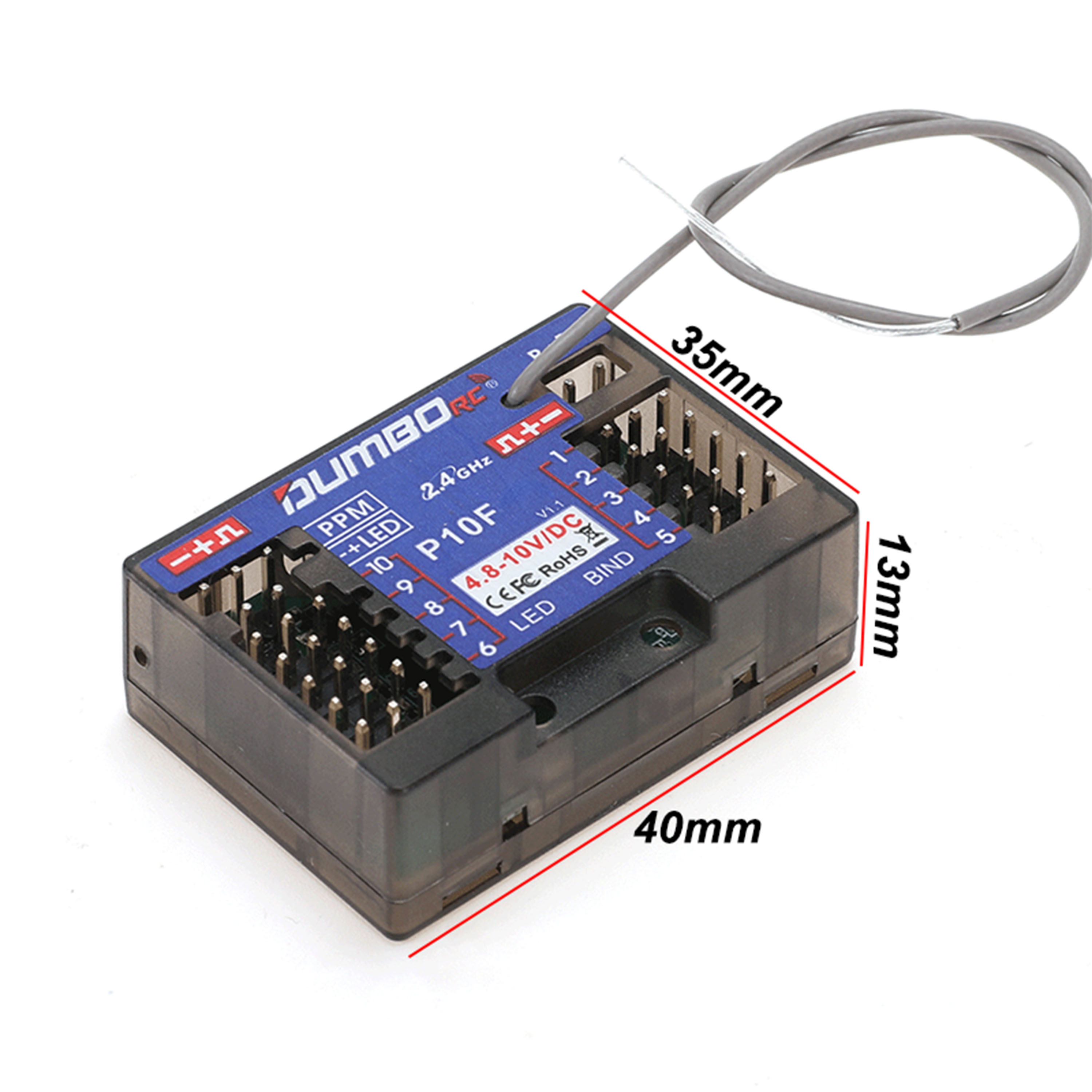 DUMBORC P10F P10FG 10CH 2.4GHz - Telemetry Module Rc ulasan dan harga