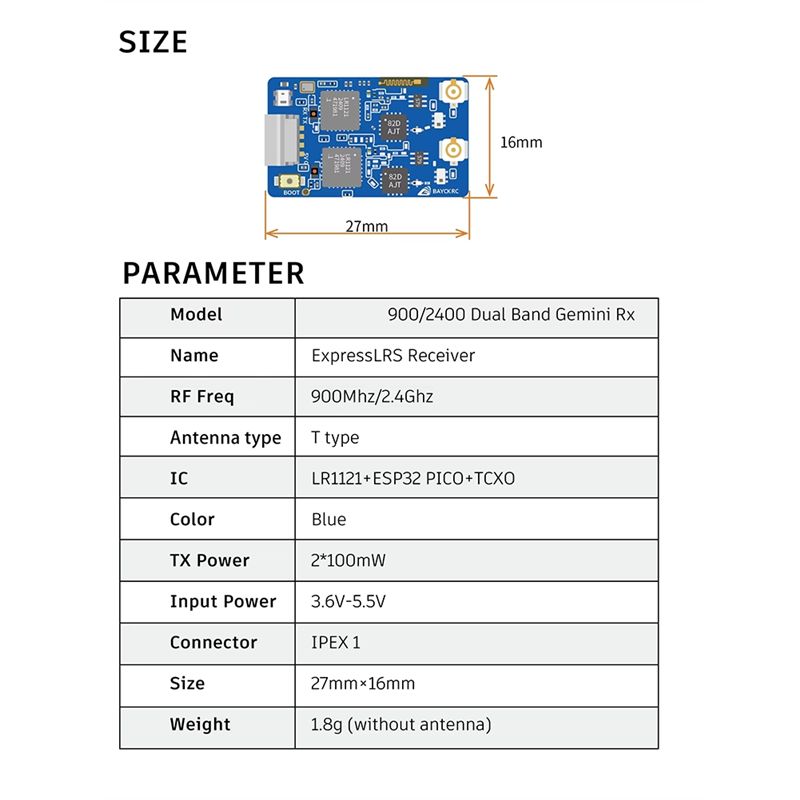 B78B-900Mhz 2.4Ghz 915M ELRS R - Drone Rcs ulasan dan harga